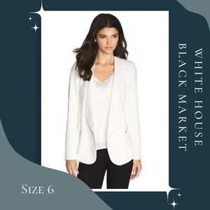 White House Black Market cream blazer size 6